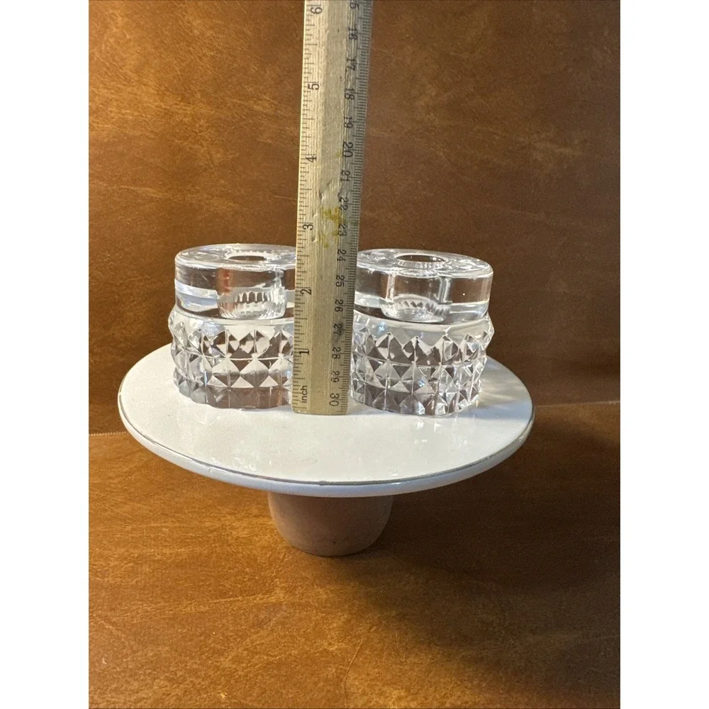 Vtg Orrefors crystal candle holder Ingeorg Lundin swedish 